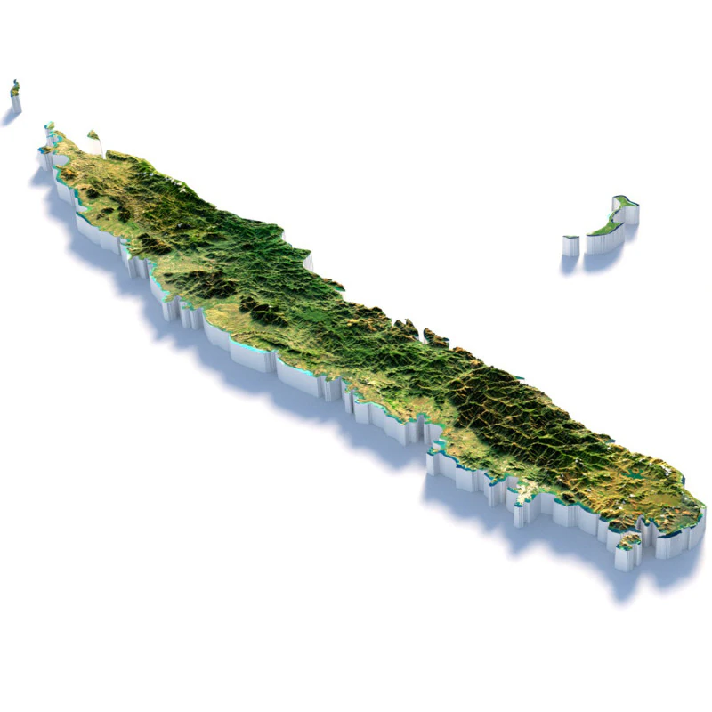 New Caledonia terrain map 3D Model .c4d .max .obj .3ds .fbx .stl .blend 