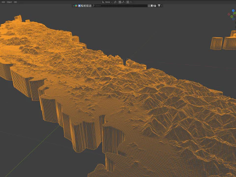 New Caledonia terrain map 3D Model