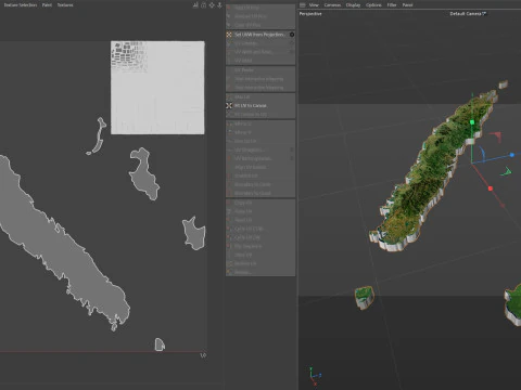 New Caledonia terrain map 3D Model