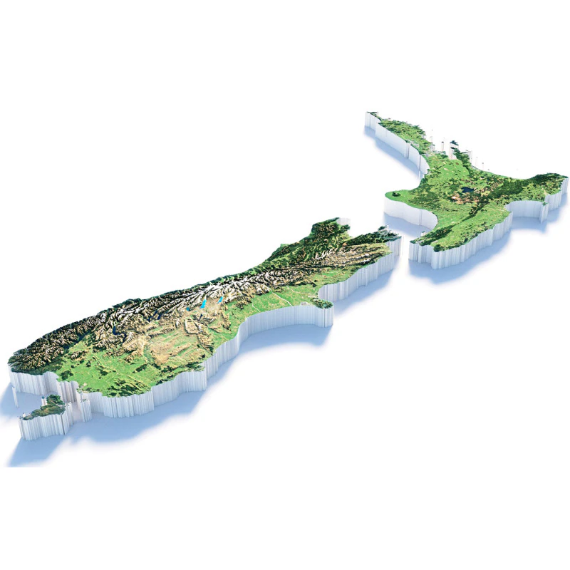 New Zealand terrain map 3D Model .c4d .max .obj .3ds .fbx .stl .blend 