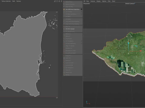 Nicaragua terrain map 3D Model