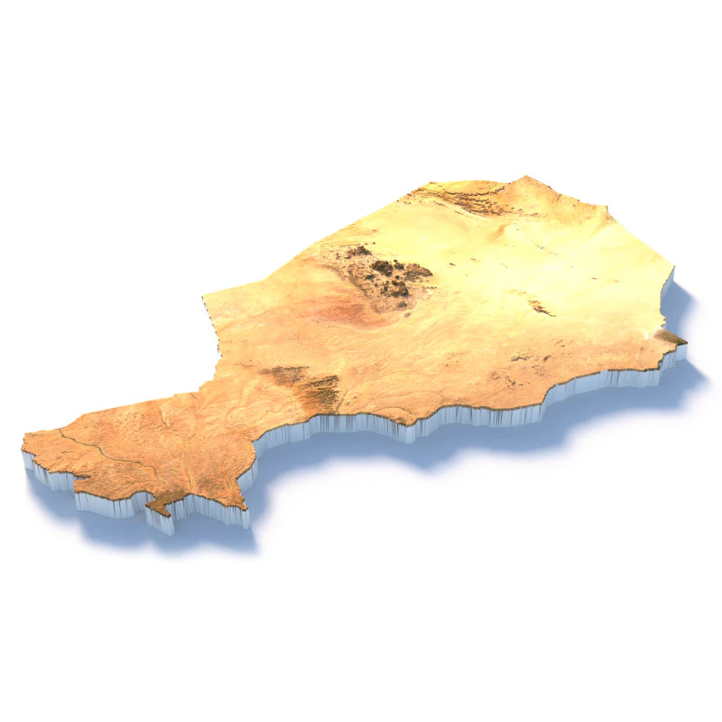Niger terrain map 3D Model .c4d .max .obj .3ds .fbx .stl .blend 