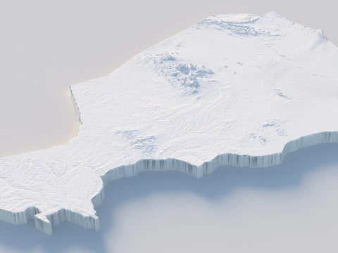 Niger terrain map 3D Model