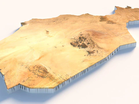 Niger terrain map 3D Model