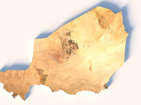Niger terrain map Modelo 3D