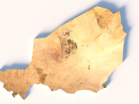 Niger terrain map 3D Model