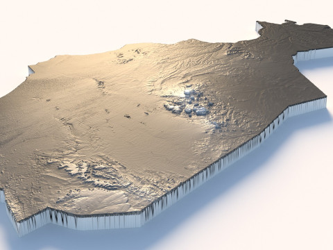 Niger terrain map Modelo 3D