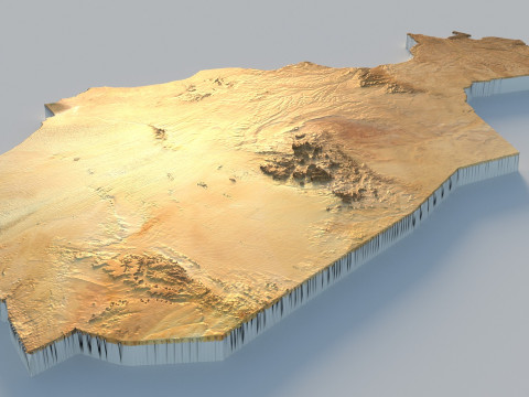 Niger terrain map Modelo 3D