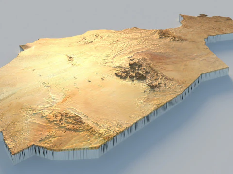 Niger terrain map 3D Model
