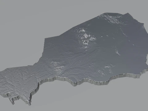 Niger terrain map 3D Model
