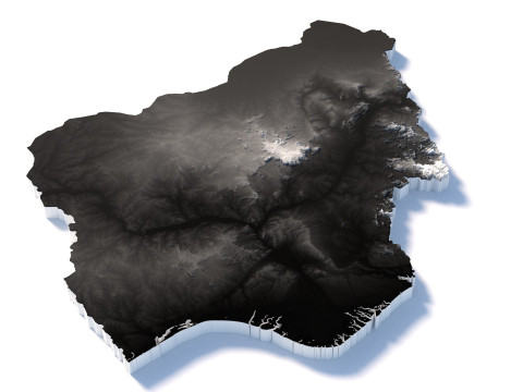 Nigeria terrain map 3D Model