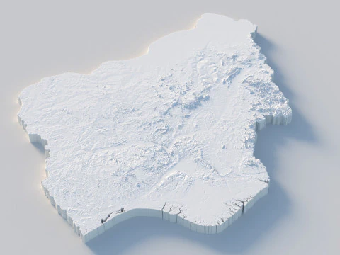 Nigeria terrain map 3D Model