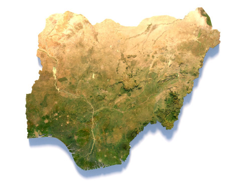 Nigeria terrain map 3D Model
