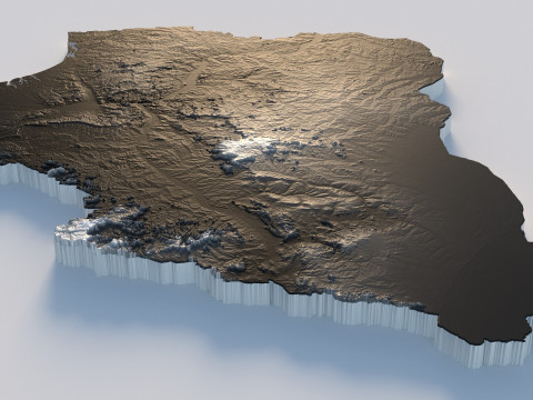Nigeria terrain map 3D Model