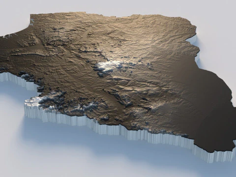 Nigeria terrain map 3D Model
