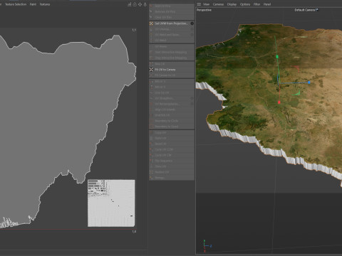 Nigeria terrain map 3D Model