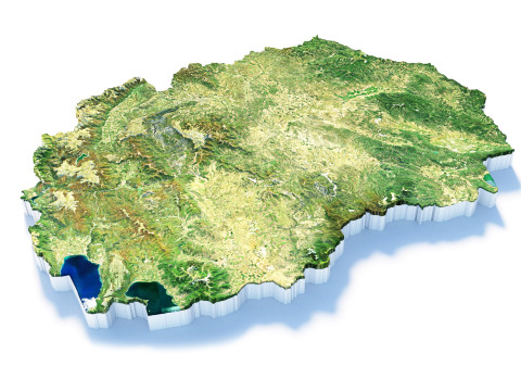 North Macedonia terrain map Modelo 3D