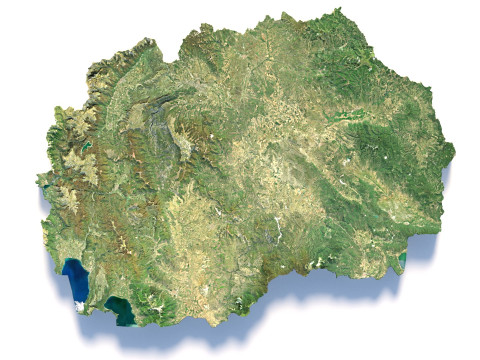 North Macedonia terrain map 3D Model