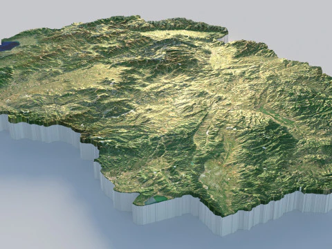 North Macedonia terrain map 3D Model