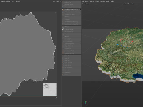 North Macedonia terrain map 3D Model