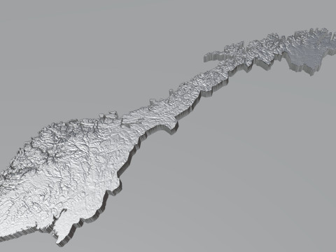 Norway terrain map 3D Model