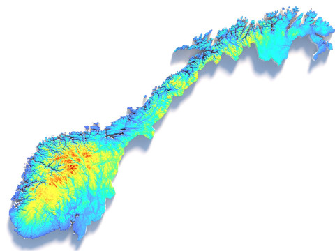 Norway terrain map 3D Model