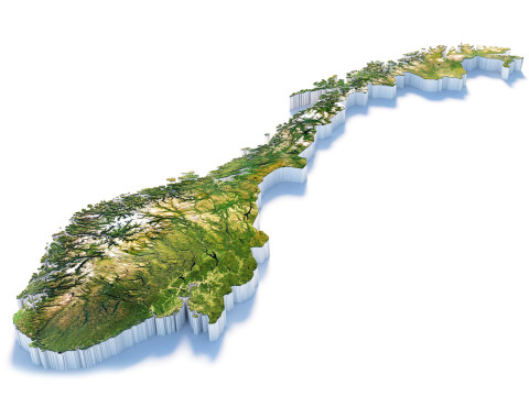 Norway terrain map 3D Model