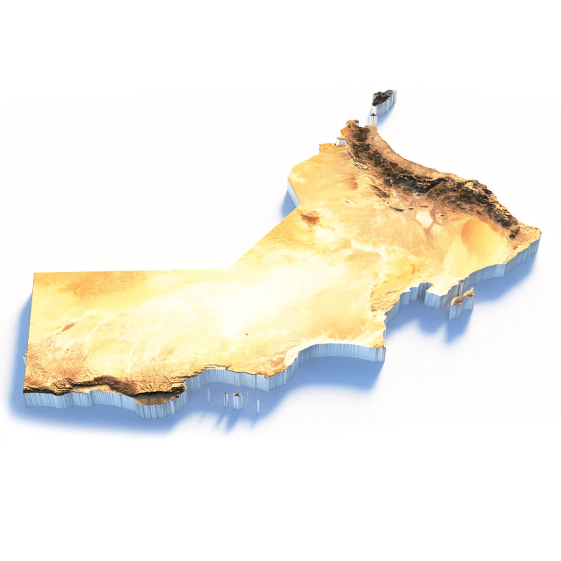 Oman terrain map 3D Model .c4d .max .obj .3ds .fbx .stl .blend 