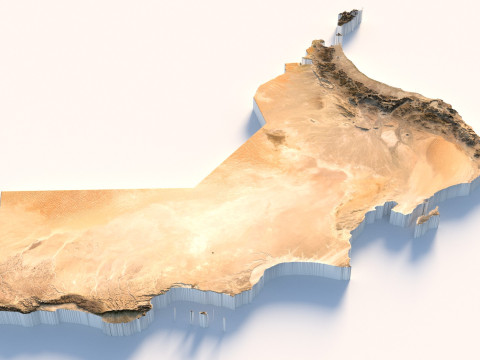 Oman terrain map 3D Model