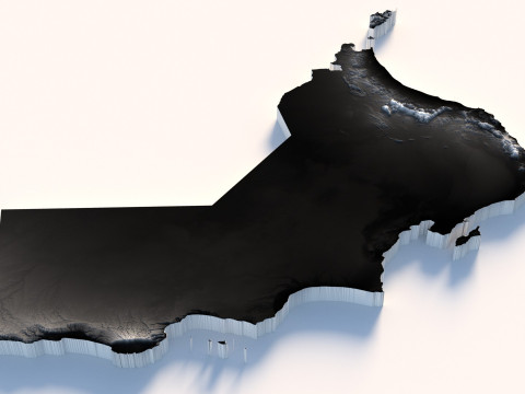 Oman terrain map 3D Model