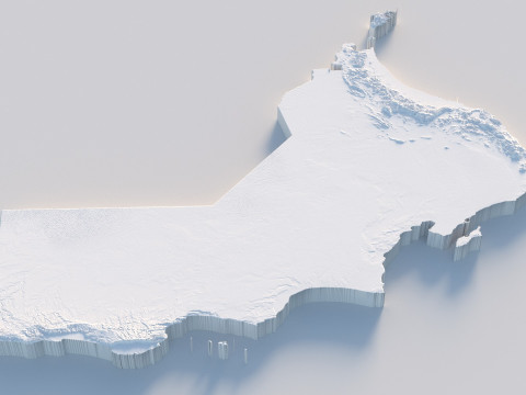 Oman terrain map 3D Model