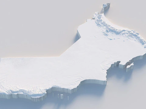 Oman terrain map 3D Model