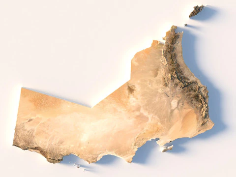 Oman terrain map 3D Model