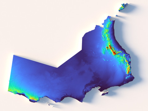 Oman terrain map 3D Model