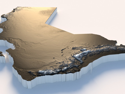 Oman terrain map 3D Model