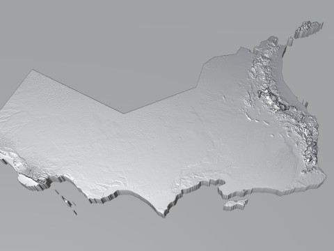 Oman terrain map 3D Model