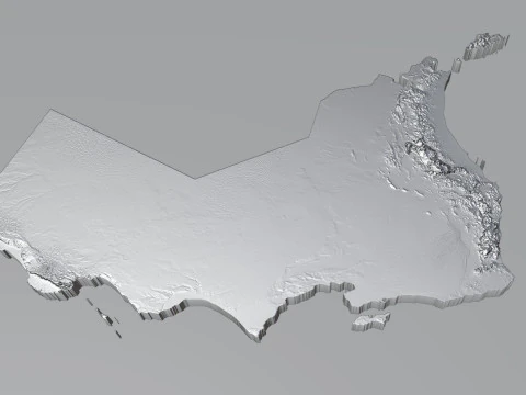 Oman terrain map 3D Model