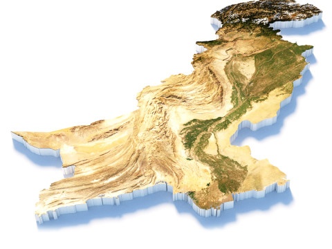 Pakistan terrain map 3D Model