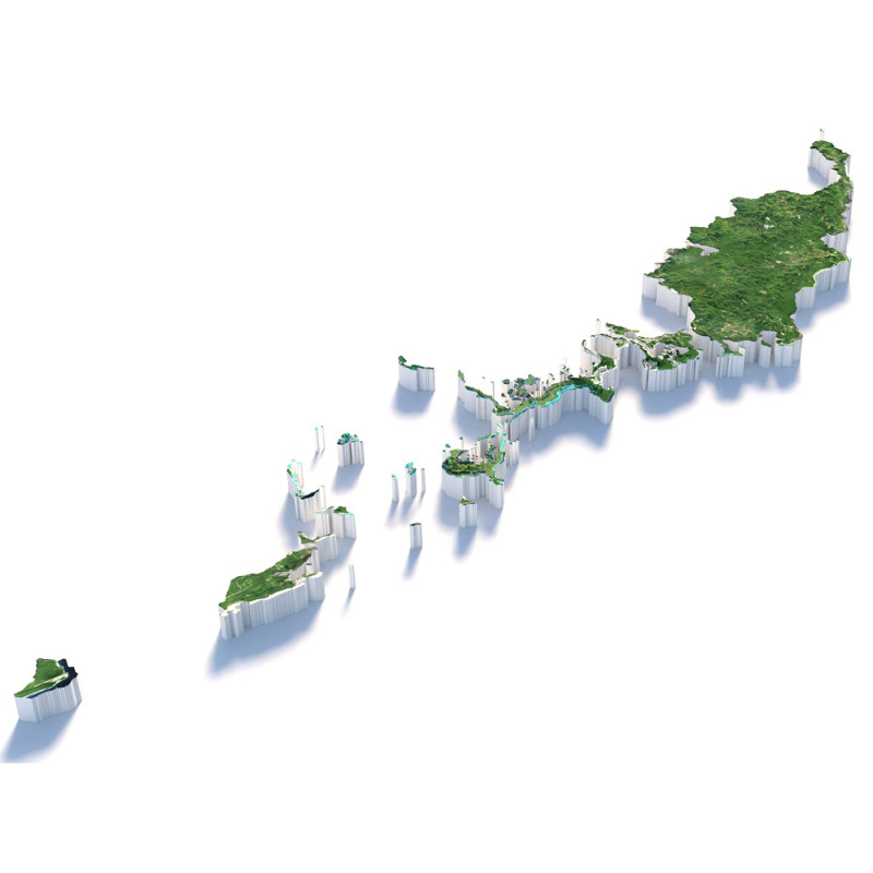 Palau terrain map Modèle 3D .c4d .max .obj .3ds .fbx .stl .blend