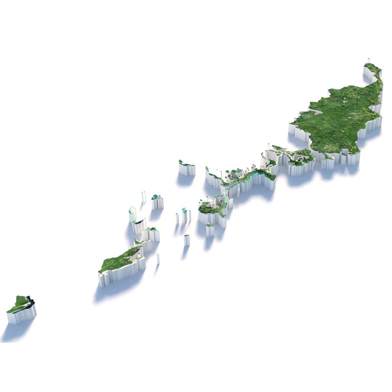 Palau terrain map 3D Model .c4d .max .obj .3ds .fbx .stl .blend 