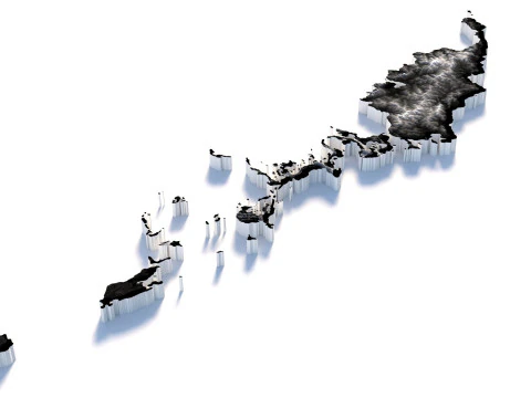 Palau terrain map 3D Model
