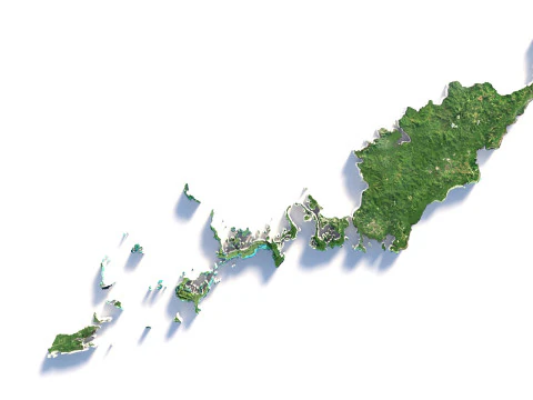Palau terrain map 3D Model