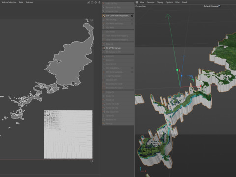 Palau terrain map Modèle 3D