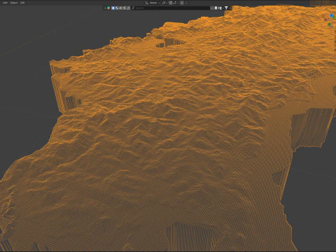 Palau terrain map 3D Model