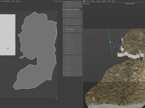 Palestine terrain map Modello 3D