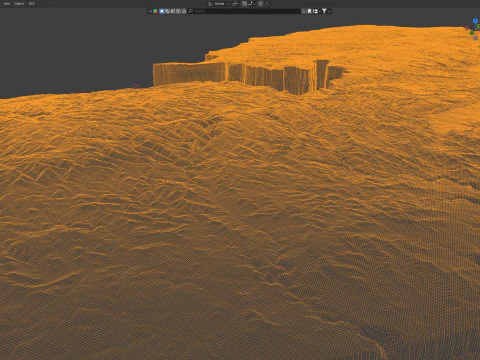 Palestine terrain map 3D Model
