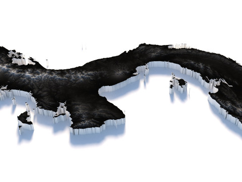 Panama terrain map 3D Model