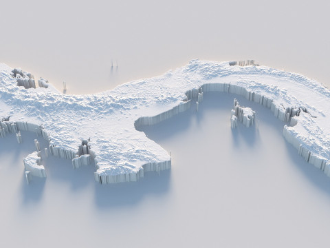 Panama terrain map 3D Model