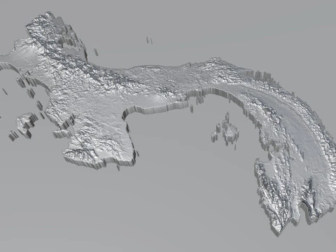 Mapa del terreno de Panam&aacute; Modelo 3D