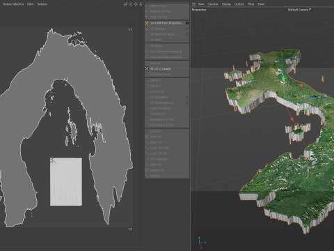 Panama terrain map 3D Model